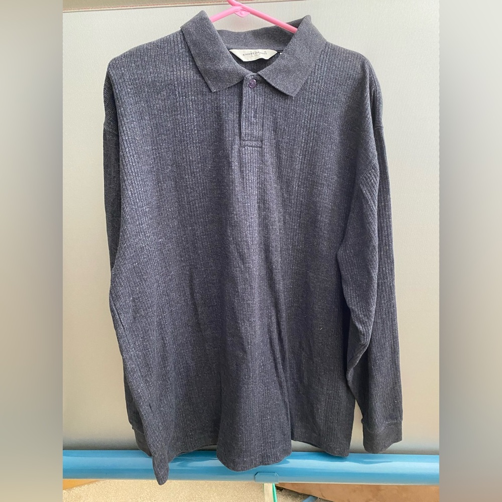 Knightsbridge Men’s Large Long Sleeve Lightweight Casual Sweater Shirt